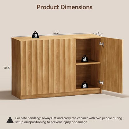 Modern Buffet Cabinet with Storage, view 5