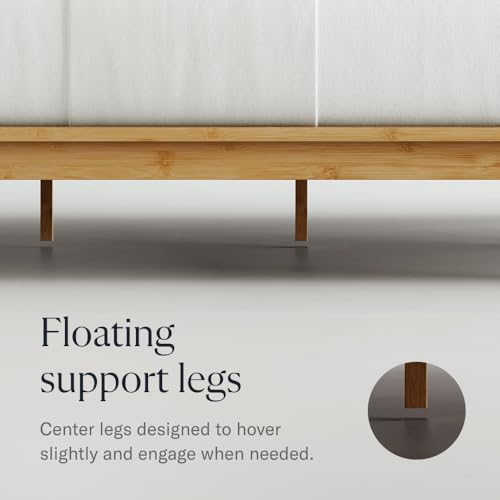 Bamboo Cal King bed frame, natural color, 12 inch height, view 7