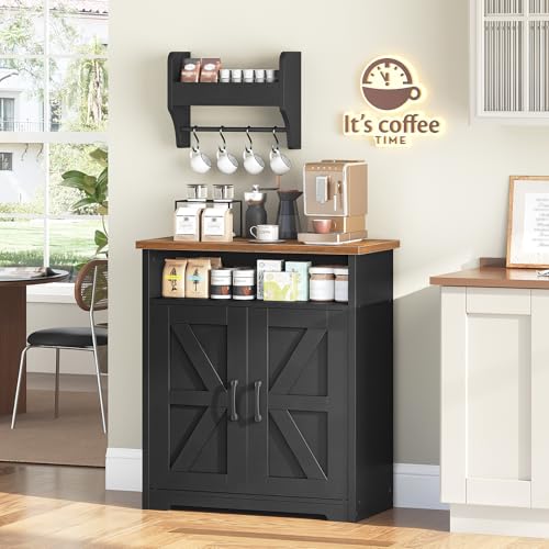 Coffee Bar Cabinet, Kitchen Island with Storage, view 3