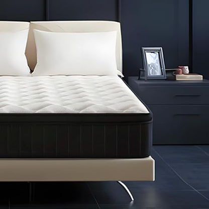 12 Inch Queen Size Mattresses, Memory Foam Hybrid Mattress in a Box with Independent Spring, Soft and Comfortable, Pressure Relief, CertiPUR-US Certified, Medium