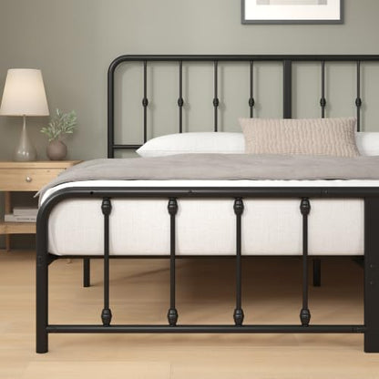 Leonardo Metal Platform Bed Frame, Victorian Spindle Headboard, King, view 5