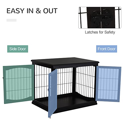 Dog Crate Furniture, Small Dog Cage End Table with Two Opening Sides, view 6
