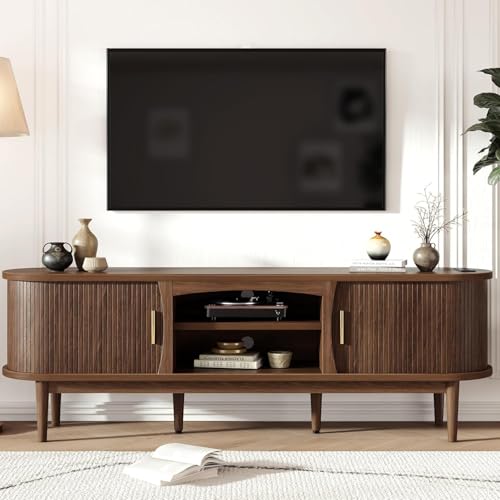 Mid Century TV Stand for TVs up to 65 Inches, Entertainment Center with Storage, view 2