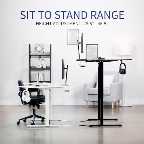 Light Wood 47 x 47 in Corner Standing Desk, DESK-E1L94C, view 5