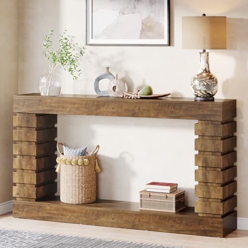 Tribesigns 70.8-Inch Long Console Table, Wood Entryway Table with Storage, Narrow Sofa Table Couch Table for Living Room Entryway Hallway | with Storage