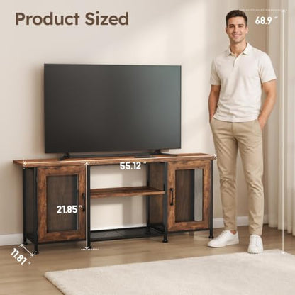 TV Stand for Tvs up to 65“, Entertainment Center with 2 Cabinets, view 4