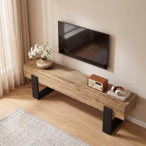 63-Inch Solid Wood TV Stand for 55/60/65/75-Inch TVs, view 6