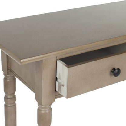 SAFAVIEH Home Collection – Rosemary Vintage Grey Console Table with Drawers & Shelf, Classic Contemporary Storage Console, Turned Leg Design (AMH5705A)