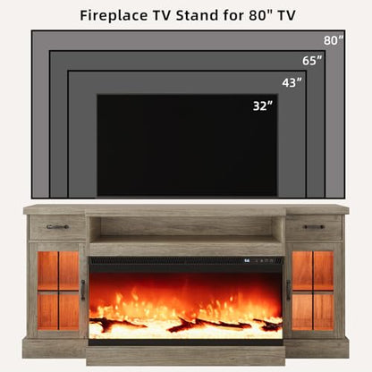 70" Fireplace TV Stand for TVs Up to 80", view 6