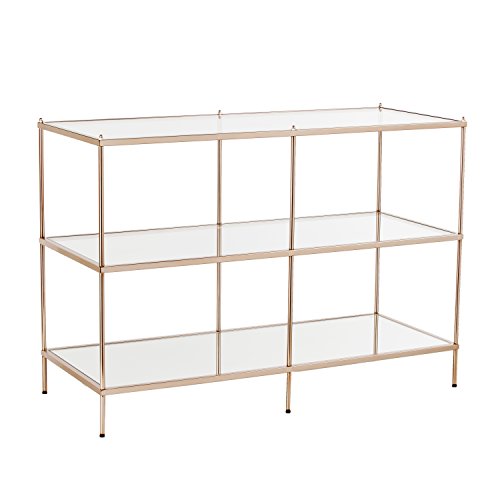 Knox Glam Mirrored 3-Tier, Console Table, Gold
