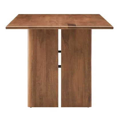 Amistad 60Inch Dining Table Solid Wood Walnut Finish Modern Kitchen Room Entertaining Home Furniture Quality Stylish Elegant Durable Refined Versatile Contemporary