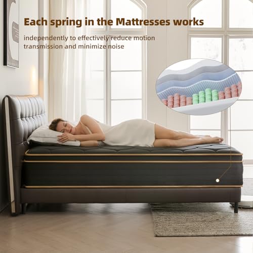 Twin Mattress 10 Inch Twin Size Mattresses in a Box Spring Hybrid Twin Bed, view 5