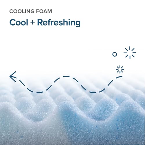 2 Inch Swirl Gel Cooling Memory Foam Mattress Topper, Smaller, view 4