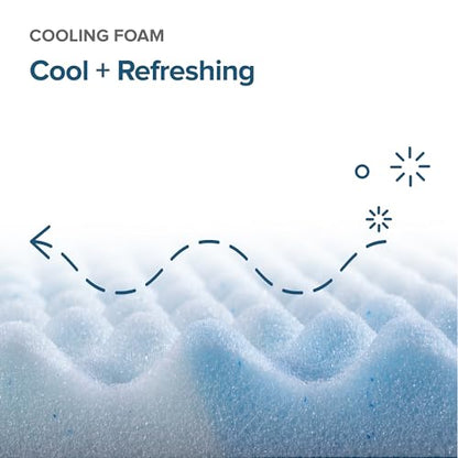 2 Inch Swirl Gel Cooling Memory Foam Mattress Topper, Smaller, view 4
