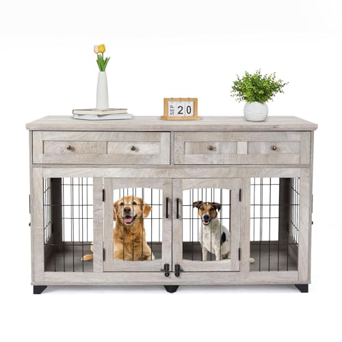 Dog Crate Furniture with 5 Doors, view 3