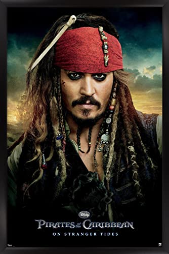 Disney Pirates of the Caribbean: On Stranger Tides - One Sheet Wall Poster, 22.375" x 34", Black Framed Version
