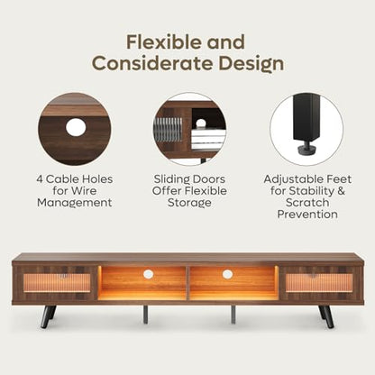 Mid Century Modern TV Stand for 75 inch TV, view 7