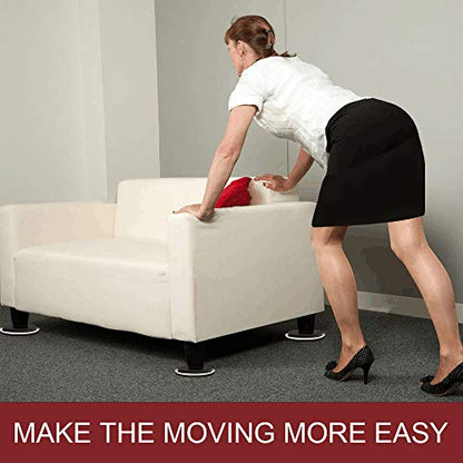 Furniture Sliders for Carpet - 20 PCS Heavy Duty Moving Pads 3 1/2" - Sliders for Furniture on Carpet, Reusable Furniture Moving Sliders for Easy Glide