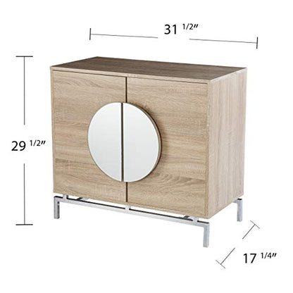 Northdom Bar Cabinet with Wine Storage - Transitional Design, Natural Iron and Wood - Ideal for Living Room, Home Bar (HZ1114405)