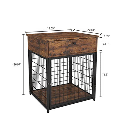 Furniture Style Dog Crate for Small Dogs, Dog Crates with Drawer, view 8