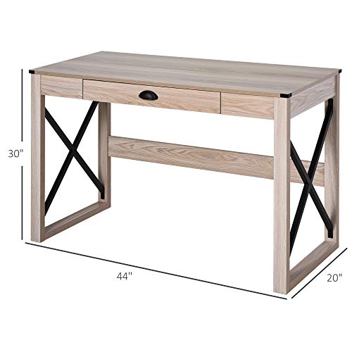44 inch Home Office Computer Desk Table, Farmhouse, X-Frame, view 4