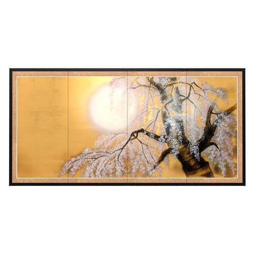 36" x 72" Gold Leaf Sakura Blossom