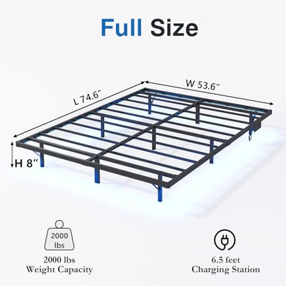 Floating Bed Frame with Charging Station, view 3