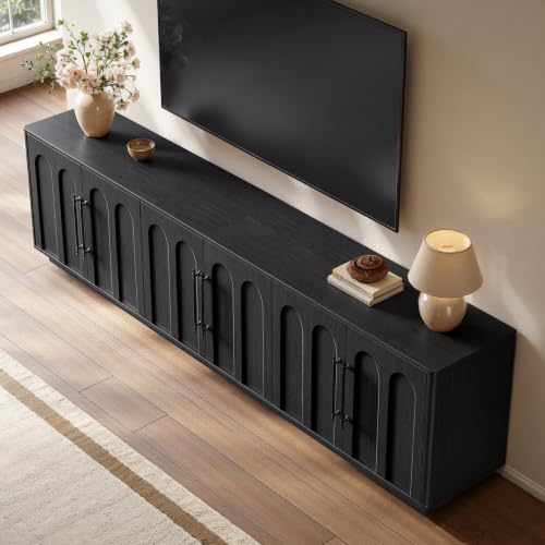 94.5" Extra Long Arched TV Stand for TVs Up to 100 Inch (Black), view 6