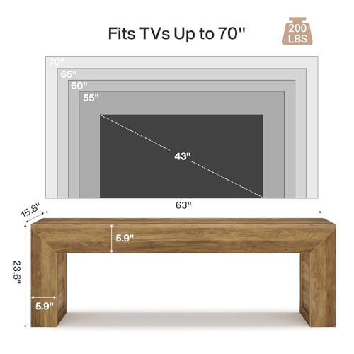 Tribesigns 63" TV Stand for 55/60/65/70/75-Inch TVs, view 3