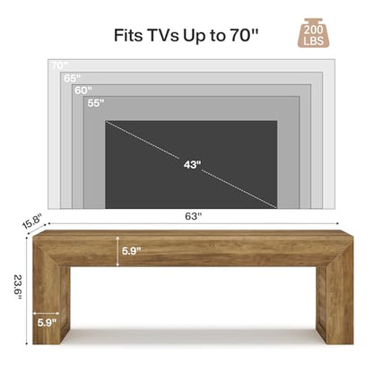 Tribesigns 63" TV Stand for 55/60/65/70/75-Inch TVs, view 3