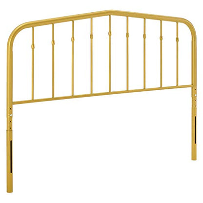 Lennon Modern Farmhouse Metal Full Headboard in Gold