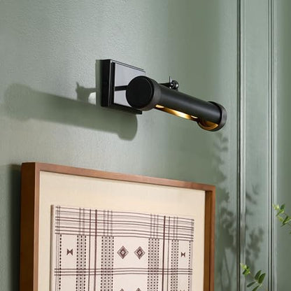 SAFAVIEH Lighting Collection - Andie Black 15" Metal Wall Sconce, Modern Hardwired Picture & Accent Light with LED Bulb, Downlight Design (SCN7001A)
