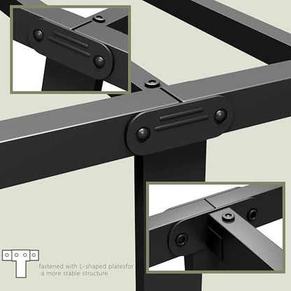 14Inch Metal Bed Frame, Full Size Bed Frame with Storage Space, view 7