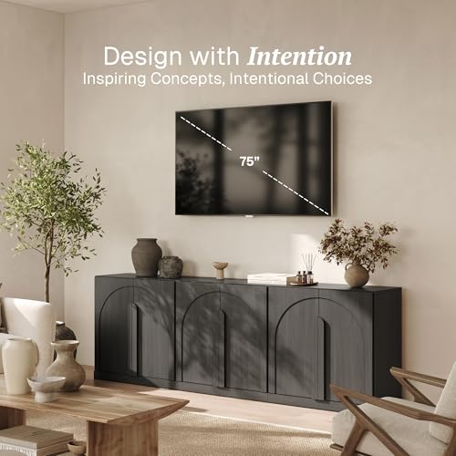Bijou Modular Media Console Wall Unit (94.5" Wide)-Extra Long Entertainment, view 4