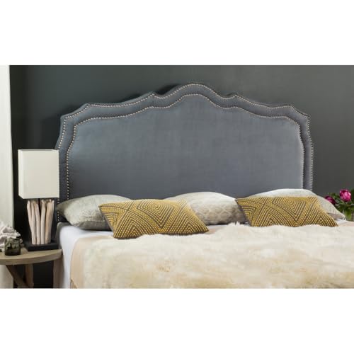 Safavieh Mercer Collection Skyler Grey Silver Nailhead Headboard (Full)