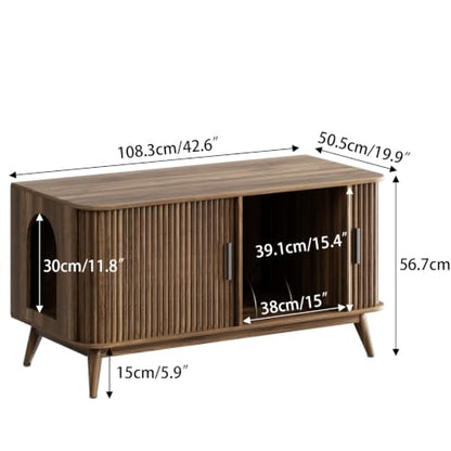 Modern Record Player Stand Vinyl Record Storage Up to 150 Records, view 3