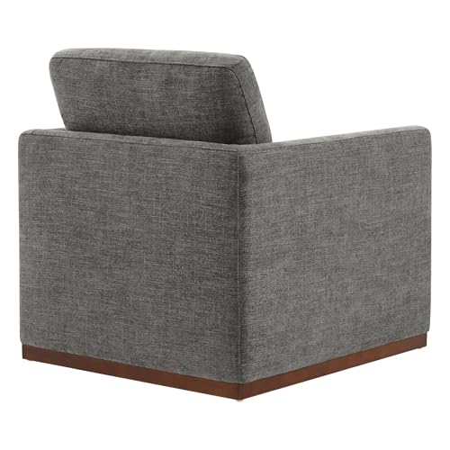 CHITA Swivel Accent Chair, FSC Certified Wood Frame, Fully Assembled, Grey
