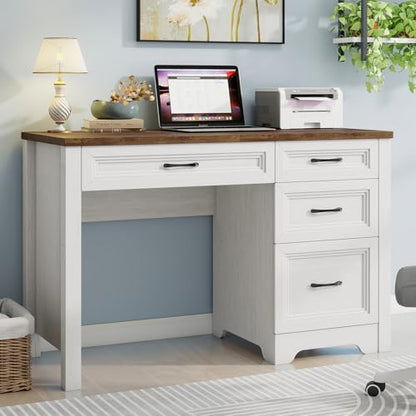 Farmhouse Home Office Desk with Drawers, view 7