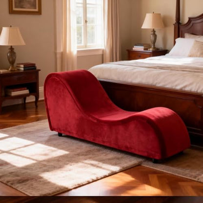 Red Chaise Lounge Chair, view 4