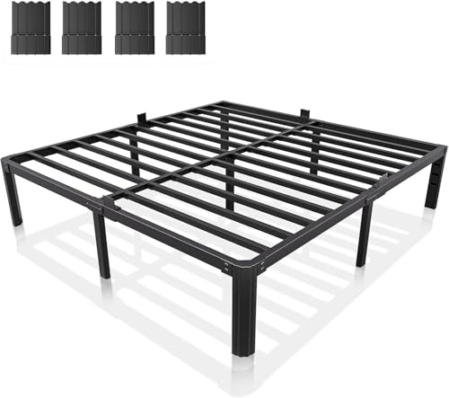 King Metal Bed Frame 14 Inch, Heavy Duty Platform, No Box Spring Needed, view 2