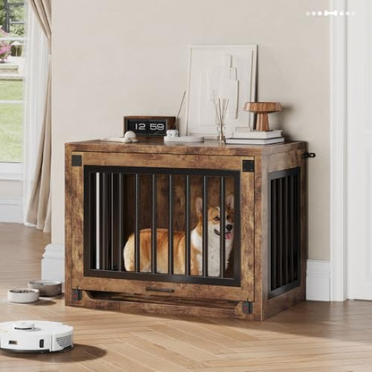 Dog Crate Furniture, 30'' Wooden Dog Kennel for Dogs up to 30 lb, view 6