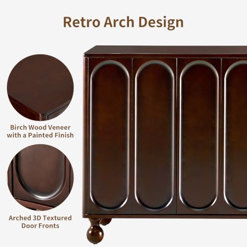 Walnut Sideboard Cabinet with Storage, view 6