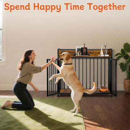 Furniture Style Dog Crate, Large Dog Kennel Indoor, view 7