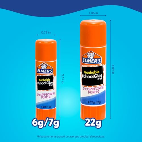 Disappearing Purple School Glue Sticks, Washable, 6 Grams, 12 Count, view 5