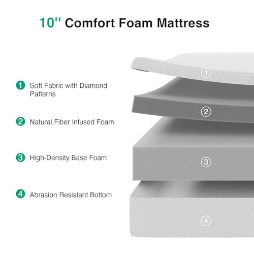 Twin Mattress 10 Inch, Twin Memory Foam Mattress, view 5
