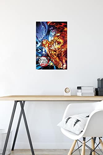 Demon Slayer: Mugen Train - Versus One Sheet Wall Poster, 14.725" x 22.375", Premium Unframed Version