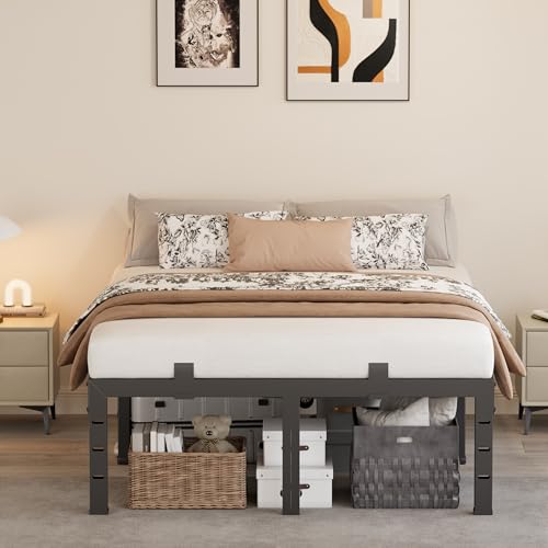 18 Inch King Bed Frame with Under-Bed Storage,Upgrade Steel Support, view 3