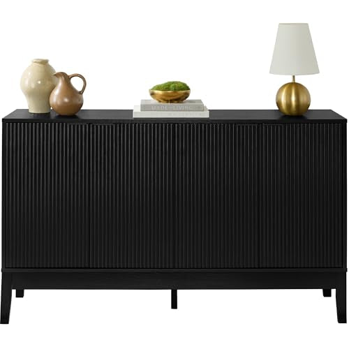 Best Choice Products 55" Modern 4-Door Sideboard Storage Cabinet, Buffet, view 2