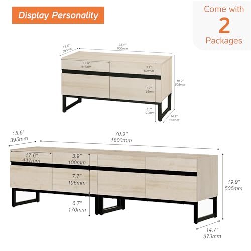 Modern TV Stand for 50-75 Inch TVs, view 3