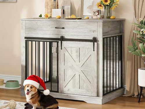 37.8" Dog Crate Furniture Indoor Dog Kennel Decorative Dog Cage, view 2